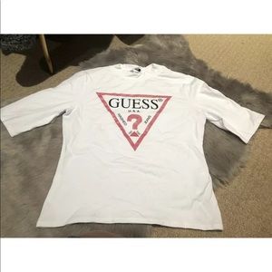 GUESS 3/4 Sleeve White Shirt